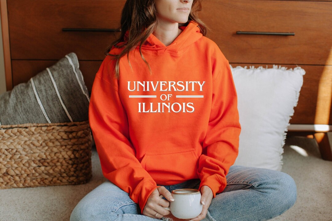 University of Illinois Hoodie, U of I, Orange Krush, Illini, Fighting