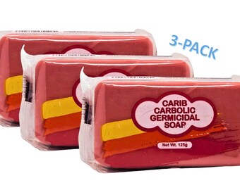 Jabón germicida carbólico carib jamaicano 125 g - paquete de 3