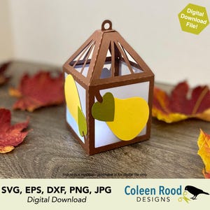 Skördpäron 3D-papperslykta SVG (digital nedladdning)
