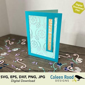 Layered Lantern Card SVG: Sakura Cherry Blossom Birthday Craft (digital nedladdning)