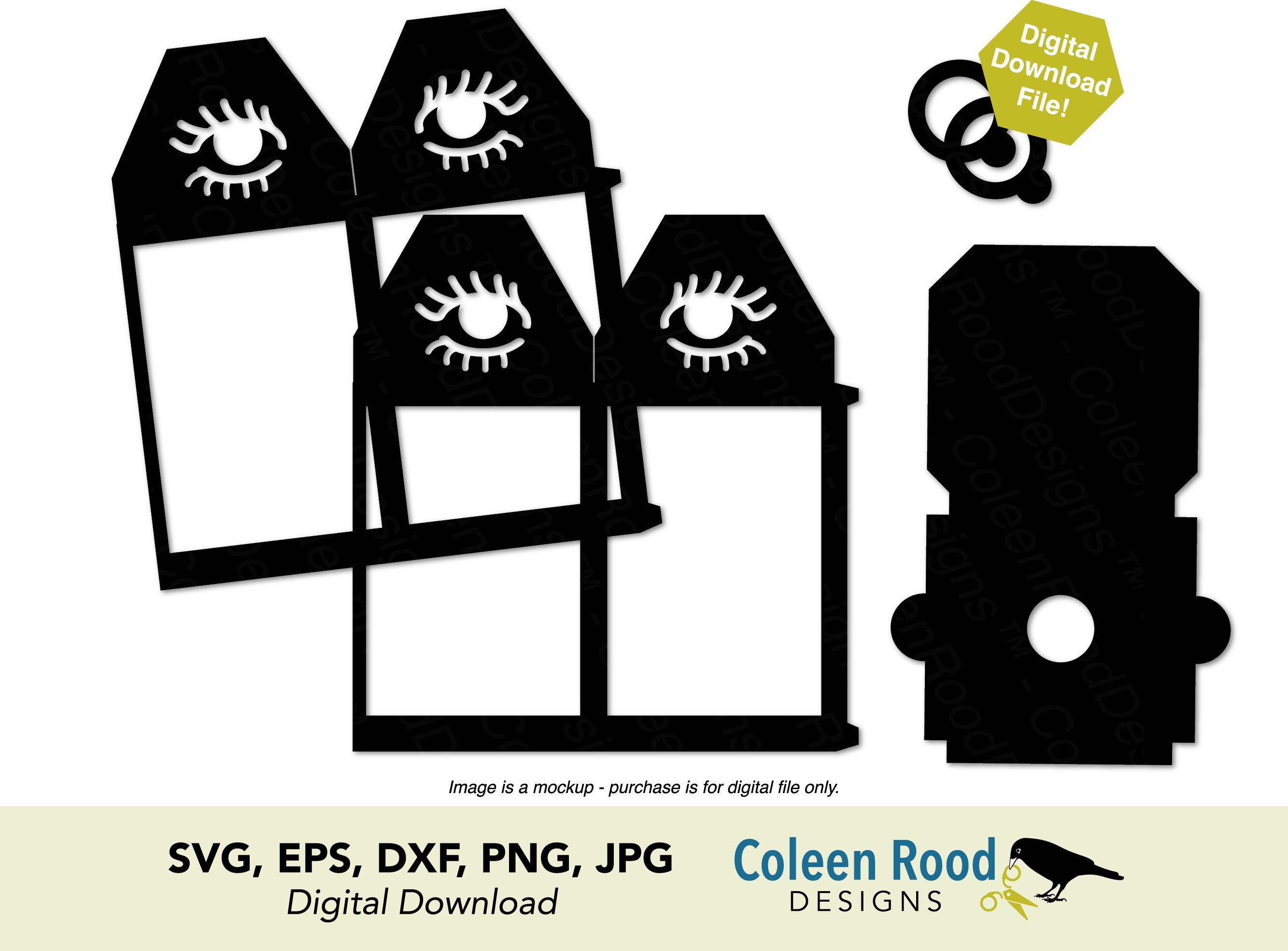 Colleen Rood Tall Eye Lantern Frame SVG: Haunted House Card Display (digital ...