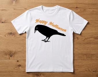 Crow Halloween T-Shirt SVG Clipart Digital Download