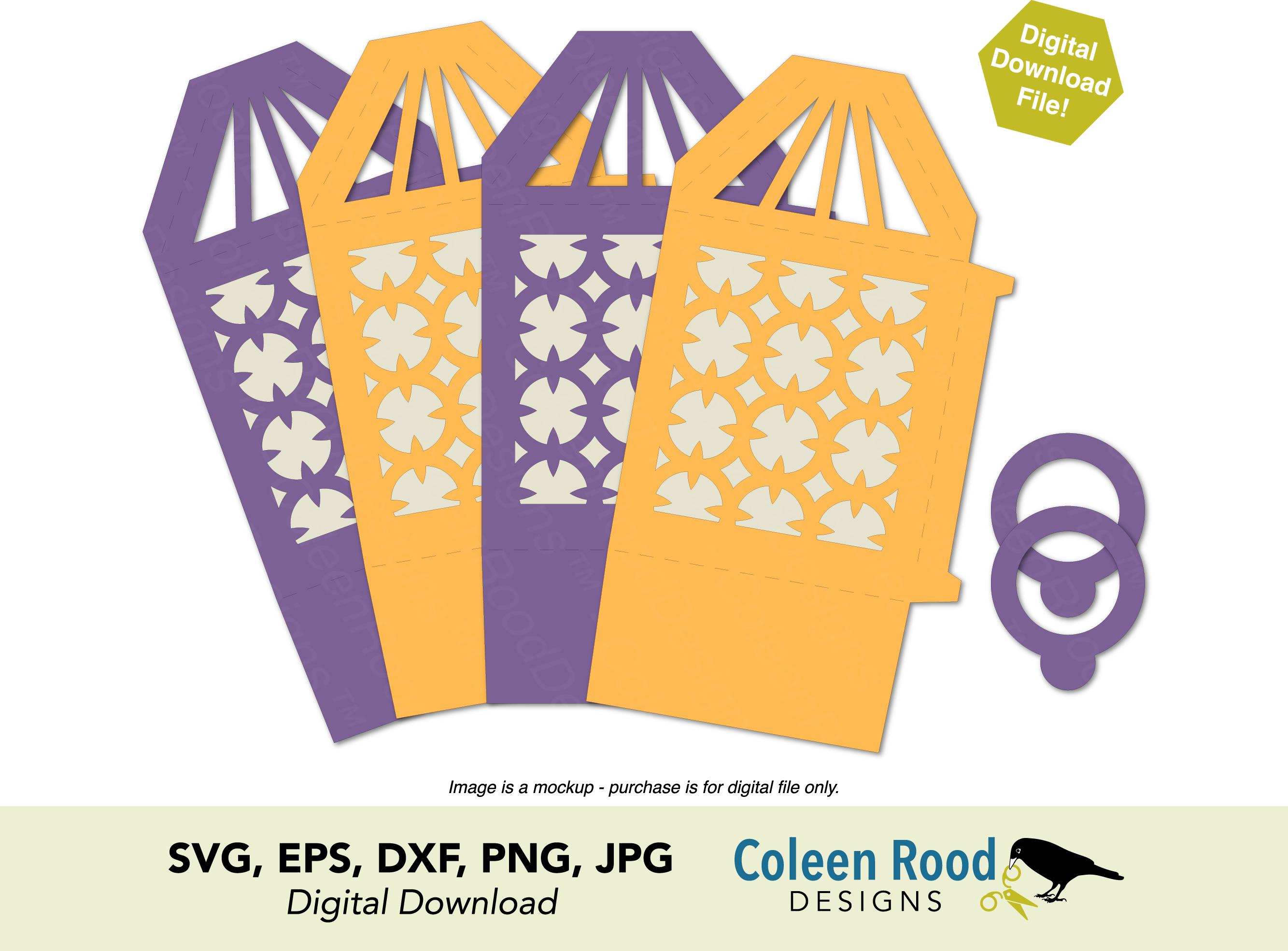 Colleen Rood Art Deco Paper Lantern Template Cricut & Silhouette Cut Files Digital ...