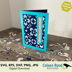 Layered Lantern Card SVG: Sakura Cherry Blossom Birthday Craft (digital nedladdning)