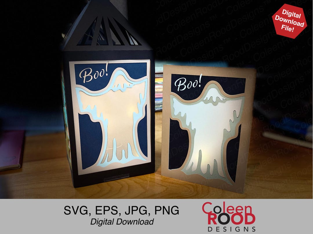 Ghost Stack Card: Whimsygoth Vellum Lantern Card (digital Download) - Etsy