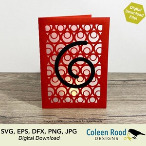 Grußkarte, Monogramm Karte, Buchstabe C Karte, Art Deco Karte, Geburtstagskarte, gestapelte Papierkarte, Laternenkarte, Papierlaterne, Dekor, svg-Datei