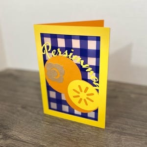 Persimmon Gingham Lantern-kort SVG, Layered Persimmon Paper Craft, 5x7 Lantern-kort, Födelsedagskort SVG, Vellum Glow-kort, Silhouette Cricut