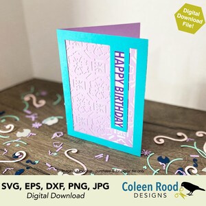Layered Lantern Card SVG: Sakura Birthday Spring Papercraft (digital nedladdning)