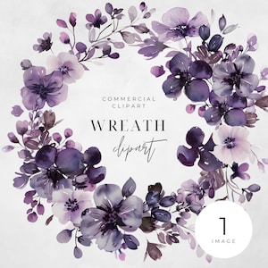 Aquarell Blumenkranz tief Flieder Clipart, Einzelbild, Blumen, Halbkränze, Hochzeitskranz, Transparente png, kommerzielle Nutzung