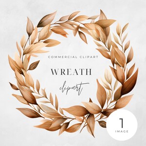 Aquarel bronzen bruine krans clipart, ENKEL AFBEELDING, bloemen, halve kransen, bruiloft minimalistisch, bladeren, transparante png, commercieel gebruik