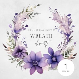 Blumen Aquarell Violett Blumenkranz Clipart, Einzelbild, Blumen, Halbkränze, Hochzeit Minimalistisch, Blätter, Transparente png, Kommerzielle Nutzung