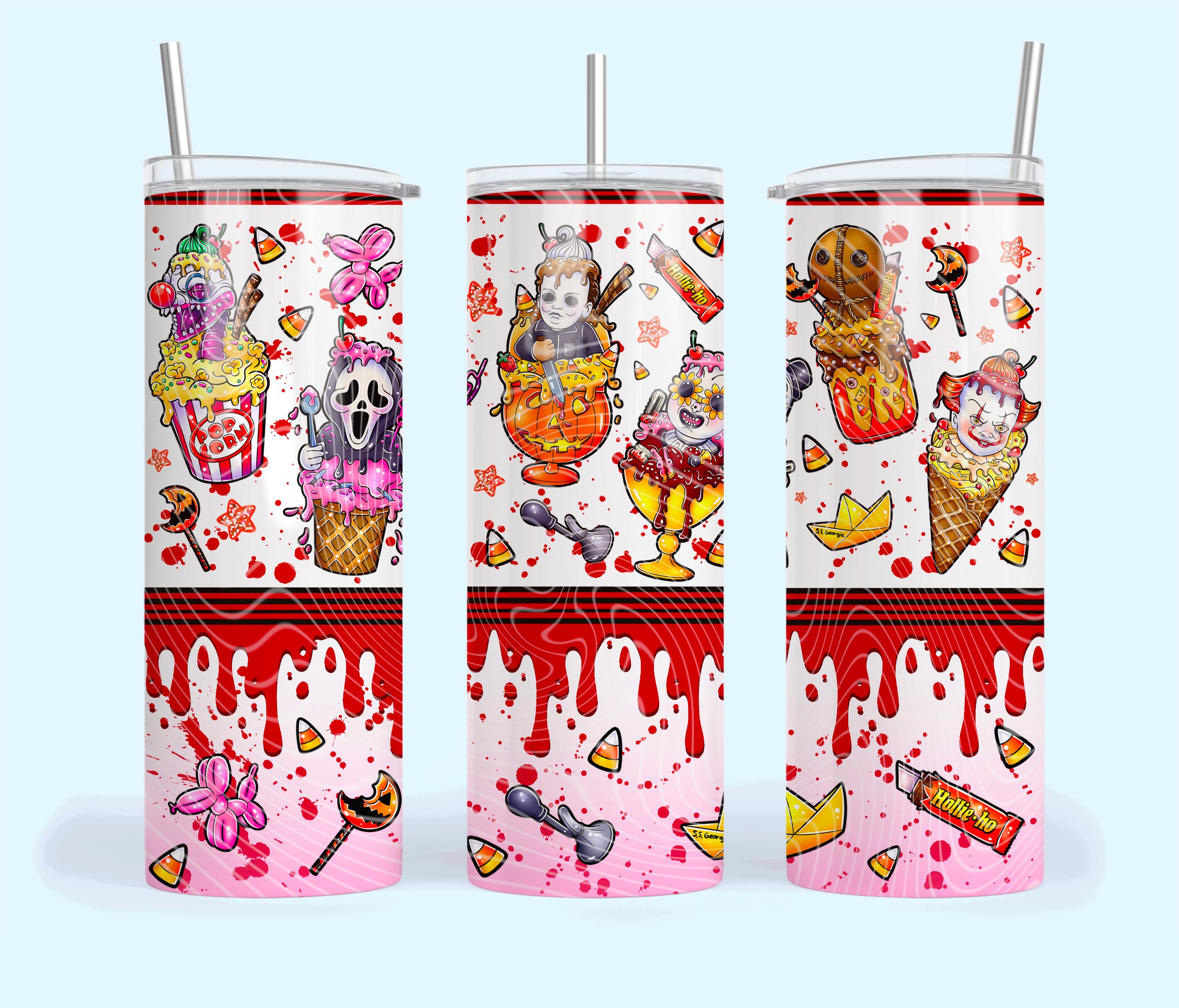Ice Cream Halloween, Ready To press Sublimation Transfer. 30 oz prints, 20 oz prints, tumbler prints