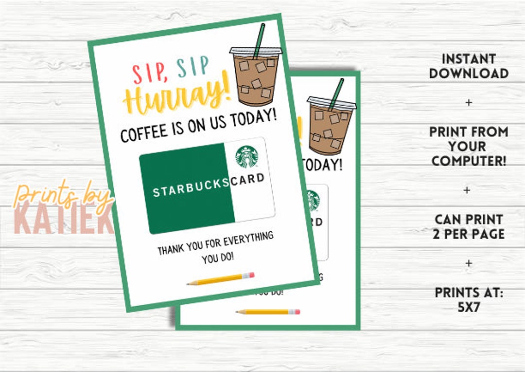 Printable Teacher Coffee Gift // Teacher Thank You Gift // Teacher ...