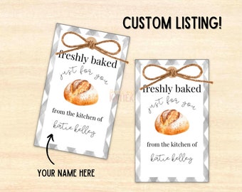 CUSTOM Sourdough Tag // Custom Printable Tag // Custom Sourdough Tag Printable // Downloadable Sourdough Tag // Sourdough Tag With Name