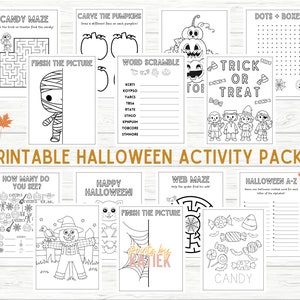 Halloween Activity Printable | Halloween Coloring Pages | Fall Activity Bundle | Fall Activities for Kids | Halloween Printables for Kids