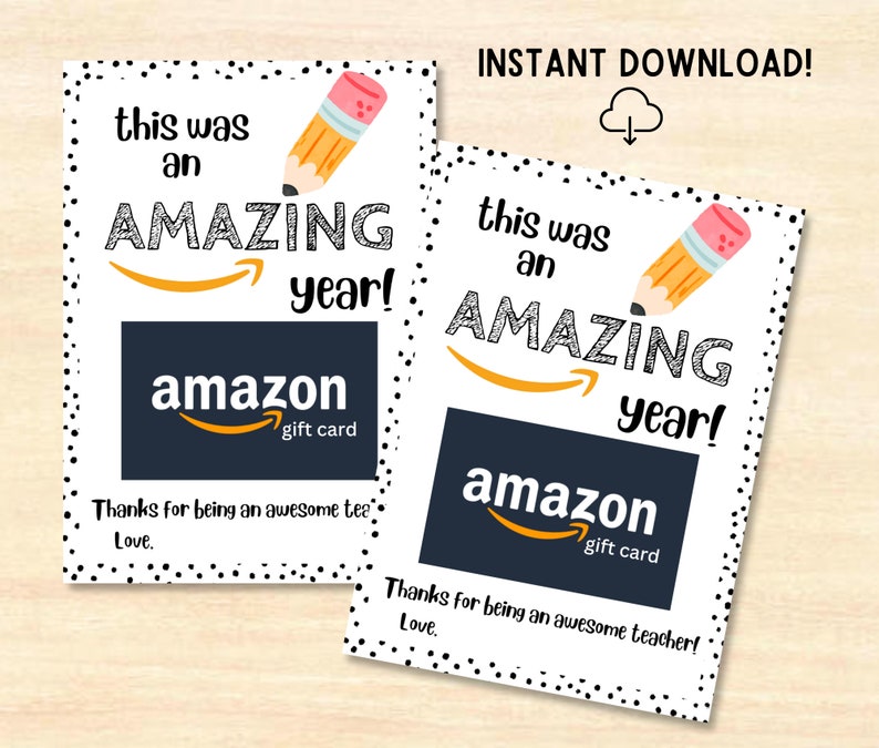 End of Year Teacher Gift // Amazon Teacher Gift // Amazon Gift Card Teacher Gift // End of Year
