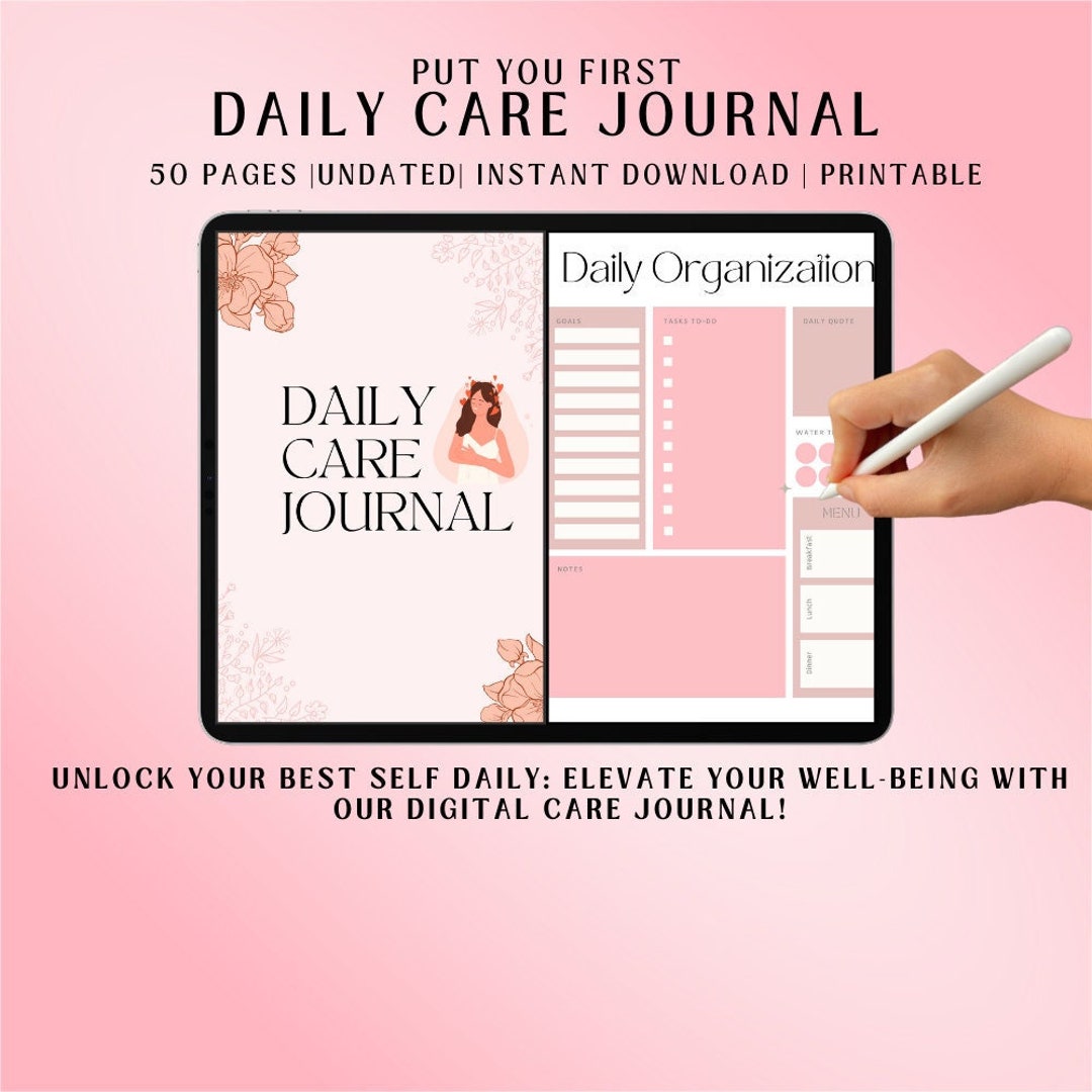 Daily Care Journal self Care Workbook Self Love Burnout - Etsy