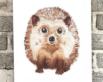 Watercolor Hedgehog Wall Art – Printable for Kids’ Room