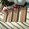 Stocking Name Tag, Personalized Stocking Tag, Wooden Stocking Name Tag, Gift Tags, Name Tags for Christmas Stocking, Modern Name Tags