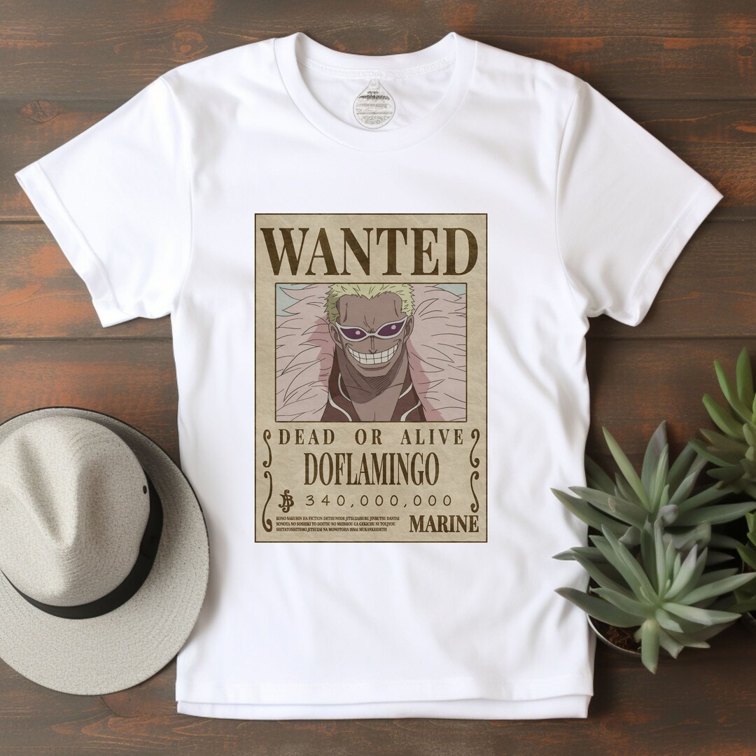 One Piece Wanted Dead or Alive Doflamingo Wanted Poster Etsy