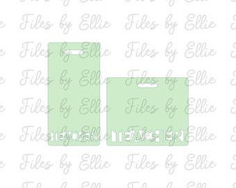 Vertical and Horizontal TEACHER ID Badge Backer File