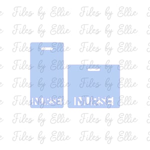 Vertical and Horizontal NURSE ID Badge Backer File
