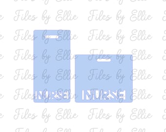Arquivo de suporte de crachá de identificação de enfermeira vertical e horizontal