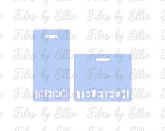 Arquivo de suporte para crachá de identificação de telessaúde vertical e horizontal