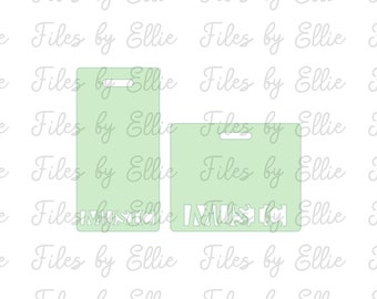 Vertical and Horizontal MUSIC ID Badge Backer File