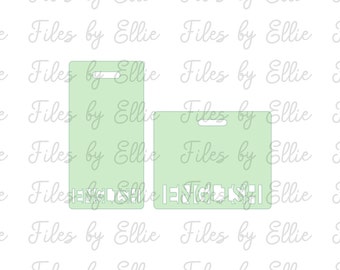 Vertical and Horizontal ENGLISH ID Badge Backer File