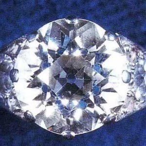 Vintage Moissanit Sterling Silver Drottning Elizabeth II Förlovningsring