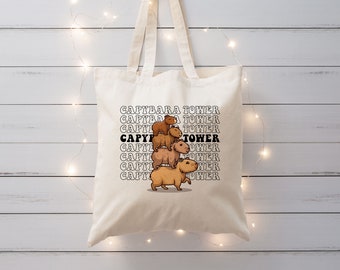 Capybara Tragetasche, entzückendes Cartoon-Design, perfekte Alltagstasche für Capybara-Enthusiasten, ideales Geschenk für Tierliebhaber