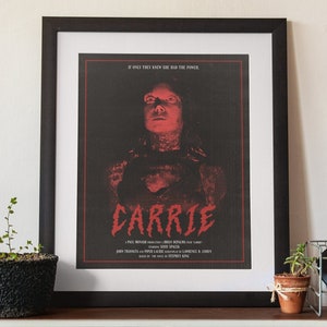 Carrie Vintage Movie Poster, Horror Movie Poster, Retro Wall Art, Printable Wall Art, Trendy Wall Art, Halloween House Decor, Decorator