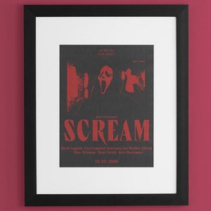 Scream Vintage Movie Poster, Horror Movie Poster, Vintage Horror, Retro Wall Art, Trendy Wall Art, Printable Wall Art, Horror Wall Print