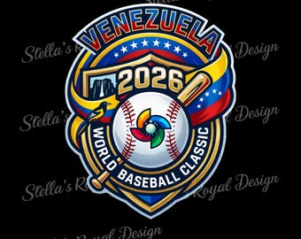 ベネズエラ2026ベースボールクラシックPNG、ベネズエラファンシャツデザイン、即時ダウンロードDTF昇華チャンピオンカンペオネス