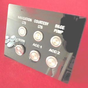 Boat Switch Panel with 19mm buttons