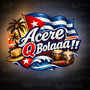 Acere Que Bola Cuban PNG | Cuba Flag Design | Cuban Culture Shirt Design | DTF Transfer File | Sublimation PNG | Instant Download