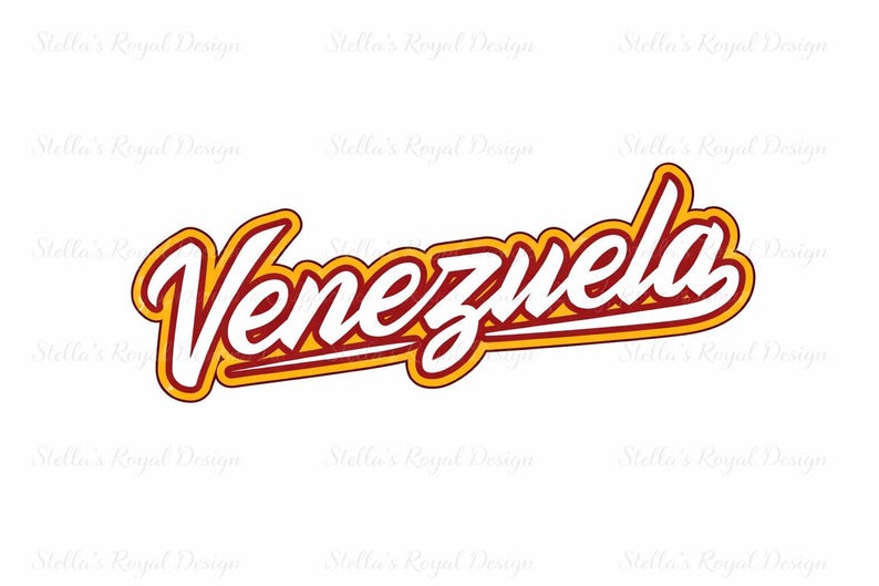 Venezuela PNG File, Baseball Script Design, DTF Printable Shirt Graphic ...