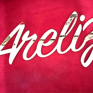 Insegna a specchio in acrilico, insegna personalizzata, insegna acrilica da parete, insegna acrilica personalizzata, insegna per asilo nido, insegna per matrimonio, decorazione