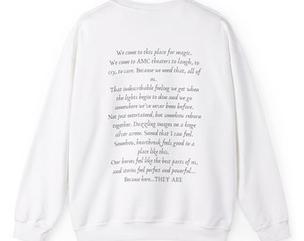 We Come To This Place for Magic...AMC Movie Theater FULL Anthem Unisex Crewneck Sweatshirt; Mother Nicole Speech