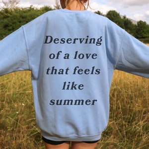 Summer Love Girlfriend/Boyfriend Crewneck Sweater, Self Love Club Sweater