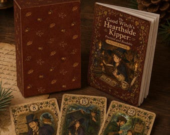 Cozy Witch Kipper Deck • 36-Card Oracle • Cottagecore Divination Cards (Guidebook Included)