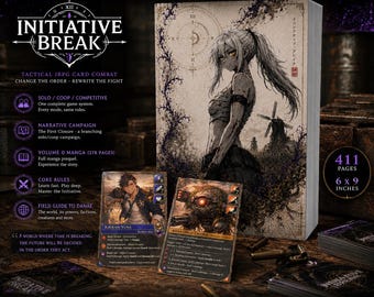 Initiative Break Tactical Card Game Starter Set | Solo, Cooperative & Competitive JRPG-Inspired Strategy Game