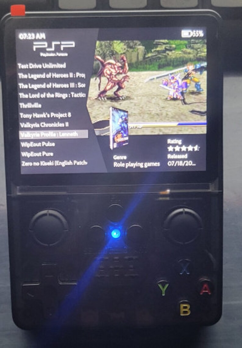 NEW CUSTOM Retro Handheld. Custom Firmware and Prescraped Game Library 7,000 Games. plays All