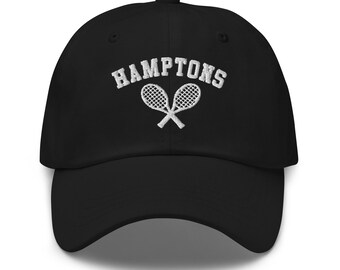 Hamptons Tennis Broderad Pappahatt