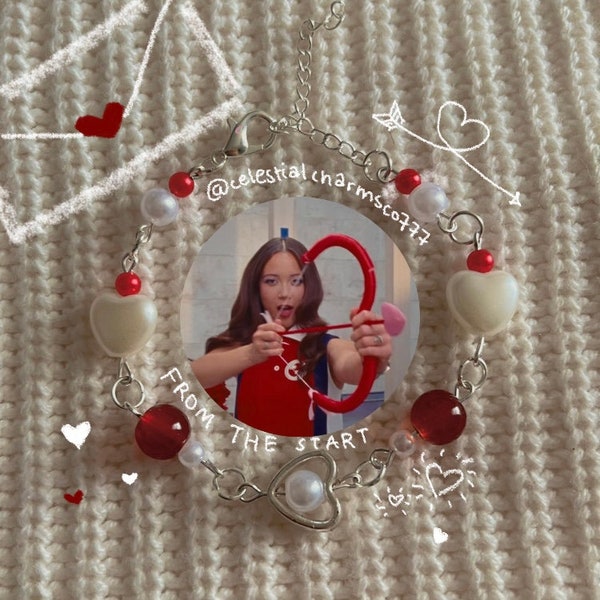 red laufey bracelet | cupid | aesthetic bracelet | beaded bracelet | elegant jewelry
