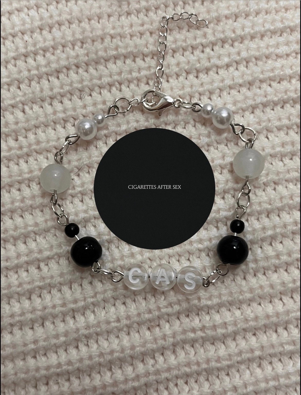 Charm Bracel | Cigarettes After Sex | Cigarettes After Sex Bracelet |  Couple Matching | CAS Bracelet | Aesthetic | Minimal | Pearl Jewelry