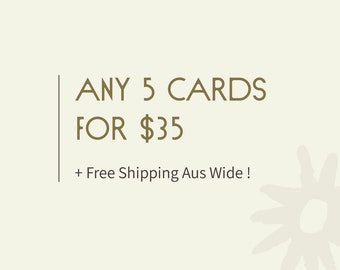 5 x card bundle deal • Choose your own