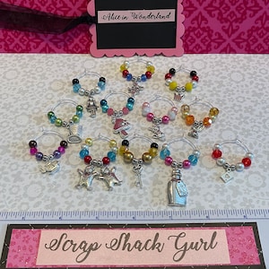 Alice in Wonderland Inspired Wine Charms