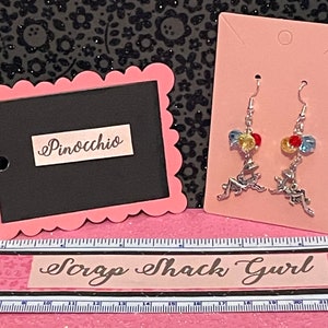 Pinocchio Inspired Earrings